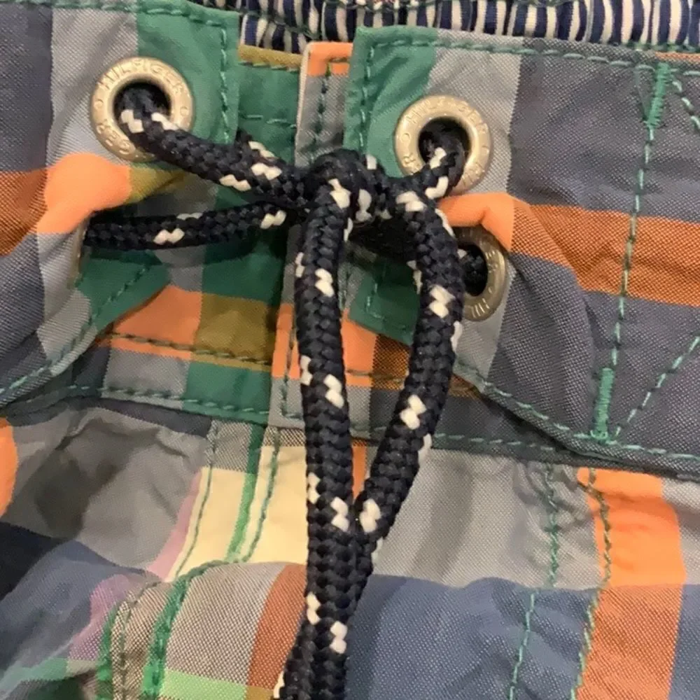 Tommy Hilfiger Plaid Board Swim Trunks Medium